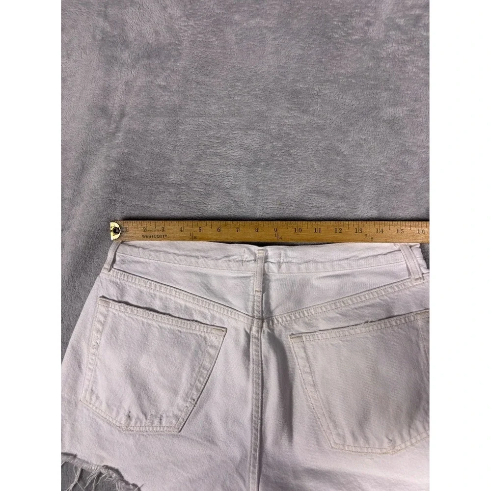 Agolde Shorts Parker high Rise Womens Size 29 White Frayed Shorts